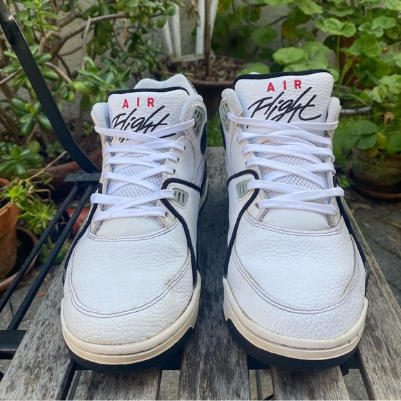 Nike Air Flight 89 'White Black' Sneakers Men's Size 9 Basketball DB5918-100 - Picture 2 of 15